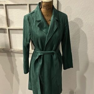 SHEIN Deep Green Trench Coat